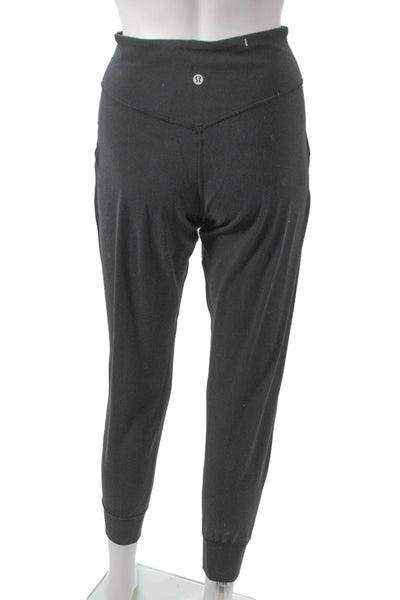 Lululemon Womens Black Jogger Pants Polyester Pull On Size 6
