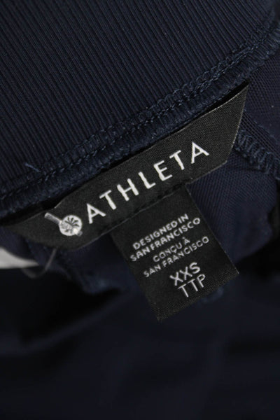Athleta Women Joggers Blue Polyester Pull On Solid Petites Size 2XS