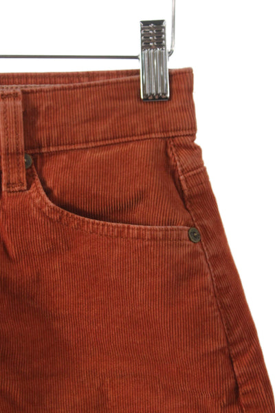 AG Womens Cut-Off Shorts Orange Solid 98% Cotton Button Spring Size 23
