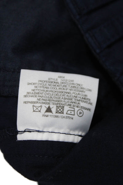 Tory Burch Womens Chino Shorts Blue Cotton Button Size 0