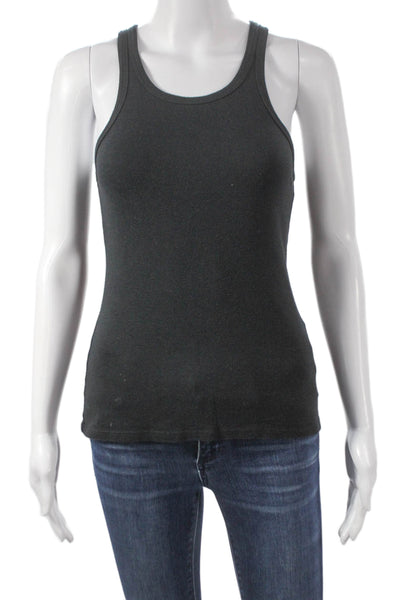 Lacausa Women Basic Tank Gray Cotton Modal Sleeveless Size S
