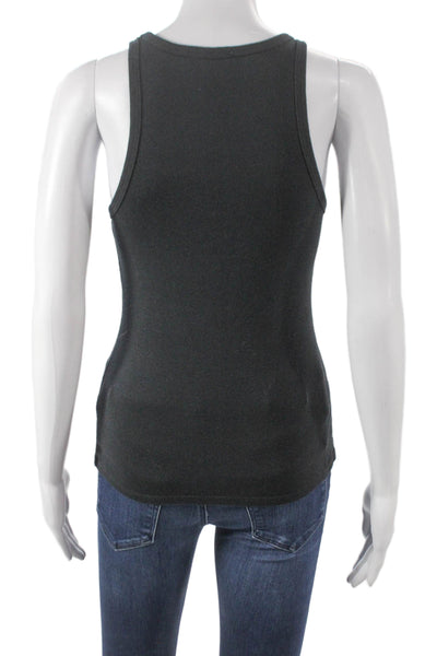 Lacausa Women Basic Tank Gray Cotton Modal Sleeveless Size S