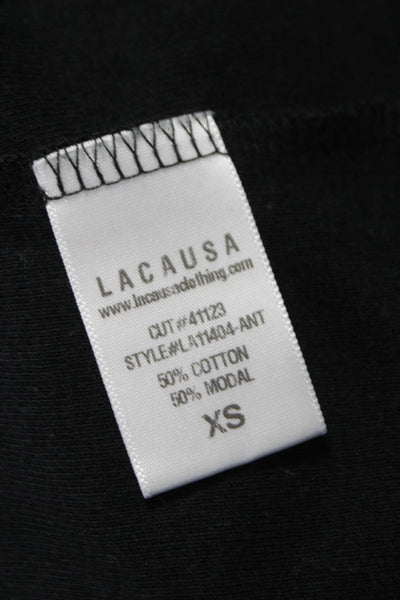 Lacausa Women Basic Tank Gray Cotton Modal Sleeveless Size S