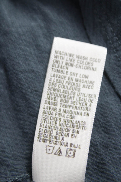 Standard James Perse Womens Basic Blue Long Sleeve Crew Neck T-Shirt Size 1