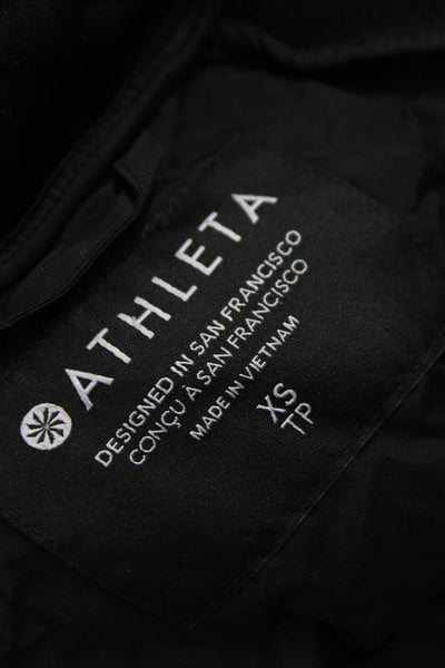 Athleta Womens Basic Jacket Black Nylon Long Sleeve Zip Size XS