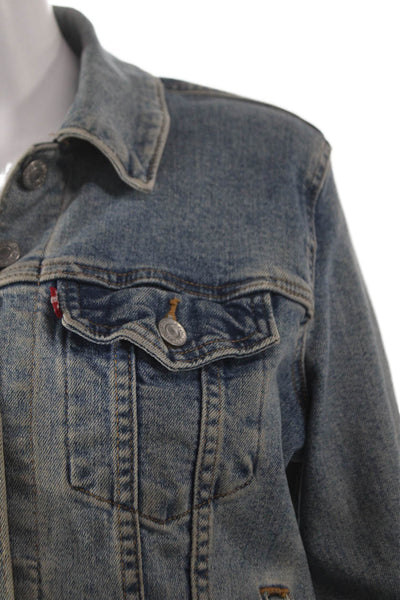 Levi's Womens Basic Jacket Blue Button Long Sleeve Size S