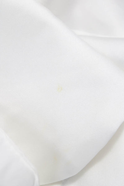 Zara Women Collared White Long Sleeve Basic Blouse Button Polyester Size XS