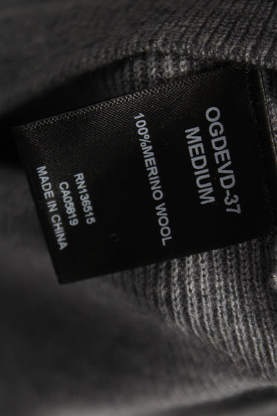 OGD Womens Gray Merino Wool Pullover Sweater Crew Neck Long Sleeve Size M