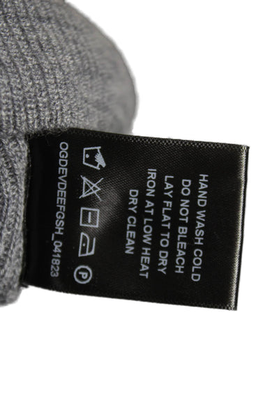 OGD Womens Gray Merino Wool Pullover Sweater Crew Neck Long Sleeve Size M