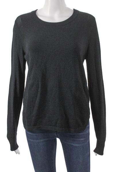 J Brand Womens Gray Crew Neck Pullover Sweater Long Sleeve Size M