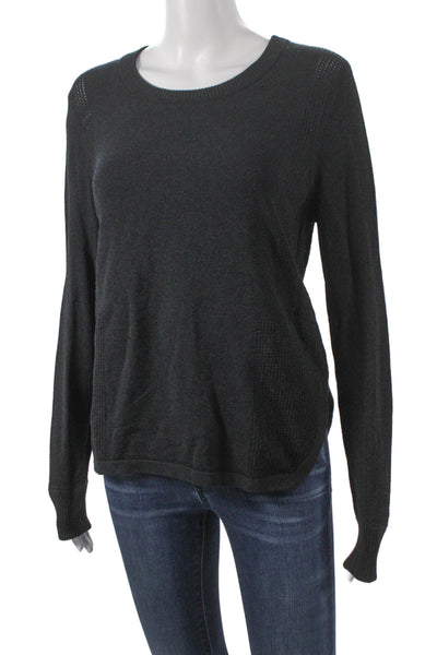 J Brand Womens Gray Crew Neck Pullover Sweater Long Sleeve Size M