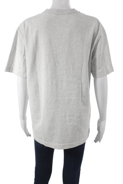 Alexander Wang Womens Basic Gray Cotton Crew Neck Short Sleeve T-Shirt Size S