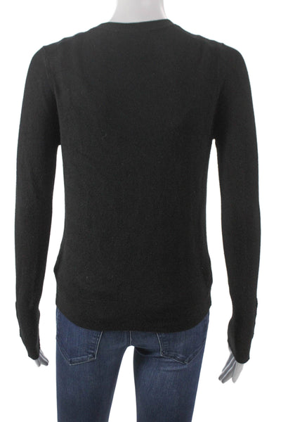 Zara Women Viscose V Neck Black Cardigan Long Sleeve Size S