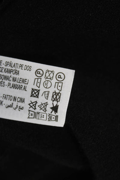 Zara Women Viscose V Neck Black Cardigan Long Sleeve Size S