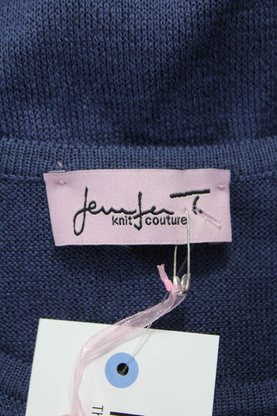 Jennifer Tyler Women Basic Blue Tank Top Sleeveless Round Neck Size 46
