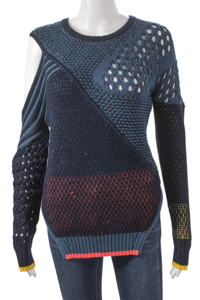 Prabal Gurung Women Viscose Pullover Sweater Blue Size S