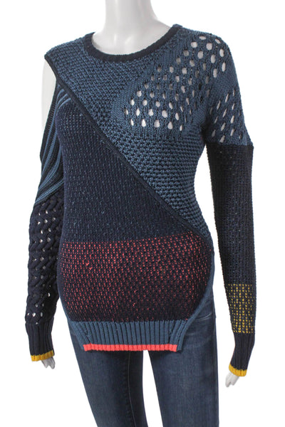 Prabal Gurung Women Viscose Pullover Sweater Blue Size S