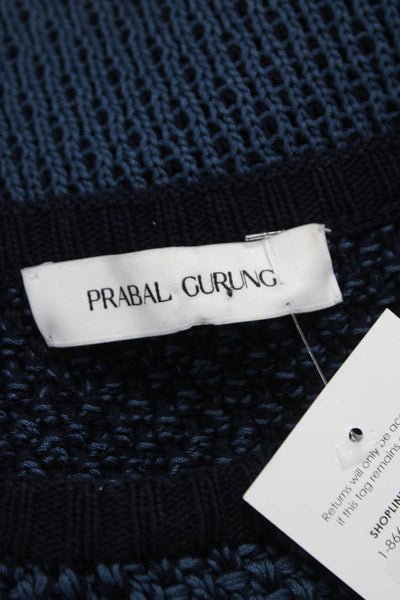 Prabal Gurung Women Viscose Pullover Sweater Blue Size S