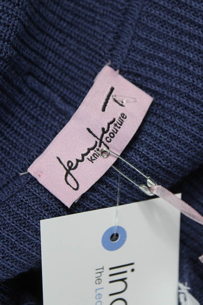 Jennifer Tyler Womens Blue Shawl Neck Cardigan Long Sleeve Size L