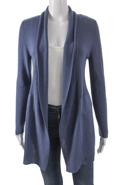 Jennifer Tyler Womens Blue Shawl Collar Cardigan Long Sleeve Size M