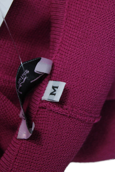 Jennifer Tyler Women Cardigan V-Neck Long Sleeve Pink Size M