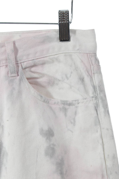 Redemption Womens Straight Jeans Pink Tie Dye High Rise 100% Cotton Size 42