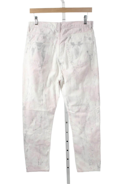 Redemption Womens Straight Jeans Pink Tie Dye High Rise 100% Cotton Size 42