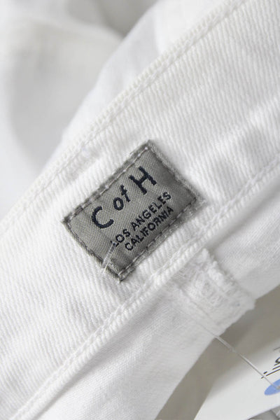 Citizens of Humanity Women Flared Jeans White Cotton High Rise Size 24