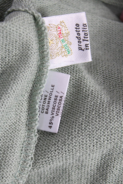 Jennifer Tyler Women Basic Viscose Green Sleeveless Tank Round Neck Size 44