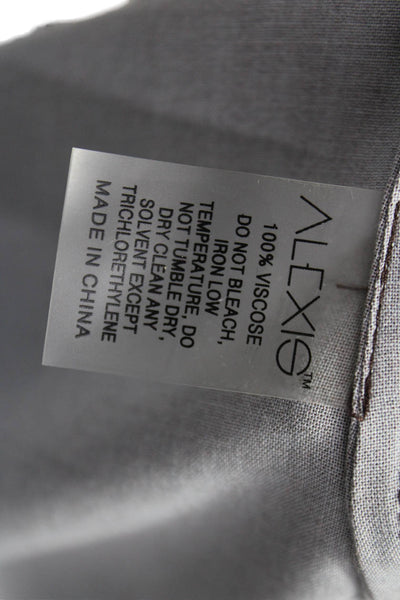 Alexis Women Bohemian Geometric Button Long Sleeve Viscose Blouse Size L