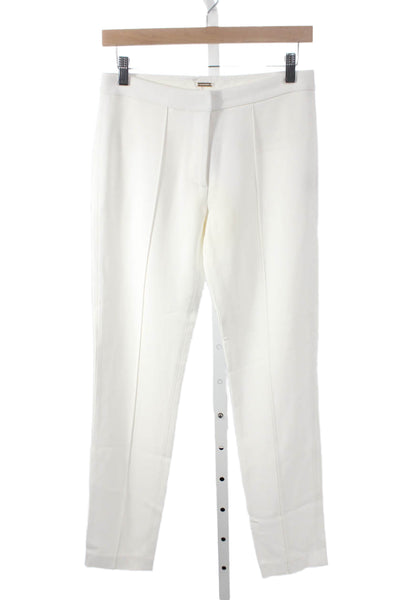 Adam Lippes Womens Dress Pants White Viscose Zip Inseam 28 Size 2
