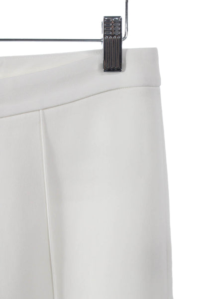 Adam Lippes Womens Dress Pants White Viscose Zip Inseam 28 Size 2