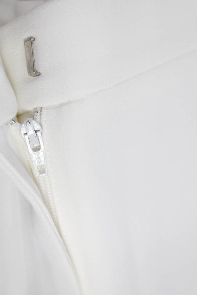 Adam Lippes Womens Dress Pants White Viscose Zip Inseam 28 Size 2