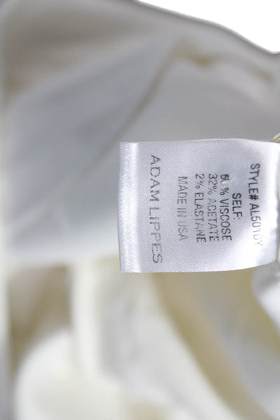 Adam Lippes Womens Dress Pants White Viscose Zip Inseam 28 Size 2