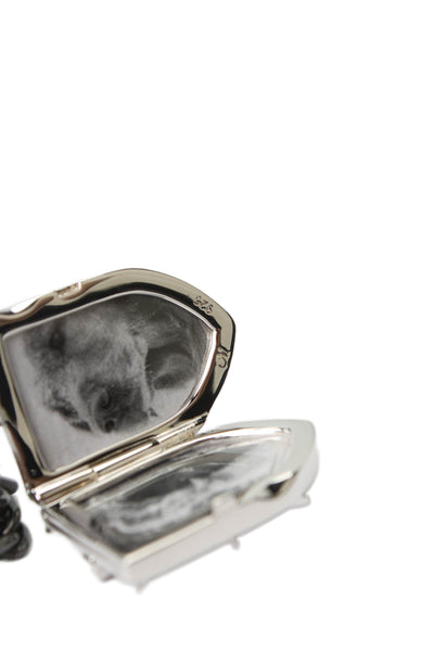 Monica Rich Kosann Womens 925 Silver Sapphire Fearless Shield Locket NWOT