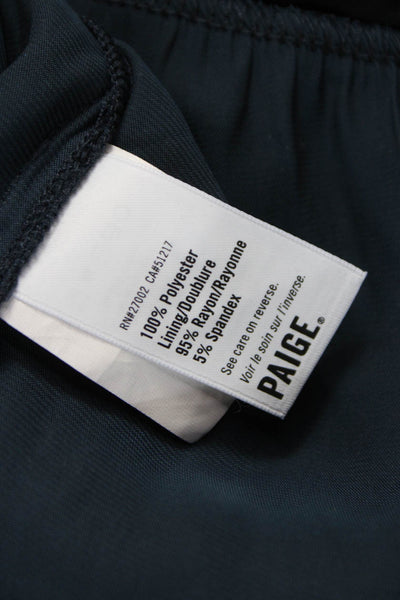 Paige Womens Blue V-Neck Long Sleeve Basic Blouse Polyester Button Size XS