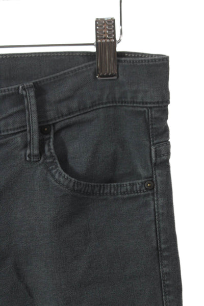 Mother Women Flared Jeans Gray Cotton Mid Rise Inseam 24 Size 28