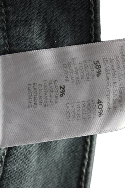 Mother Women Flared Jeans Gray Cotton Mid Rise Inseam 24 Size 28