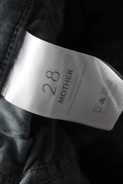 Mother Women Flared Jeans Gray Cotton Mid Rise Inseam 24 Size 28