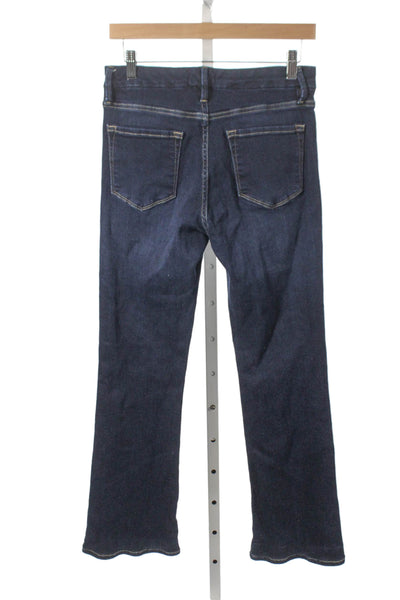 Frame Women Bootcut Jeans Blue Cotton Blend Mid Rise Button Size 28