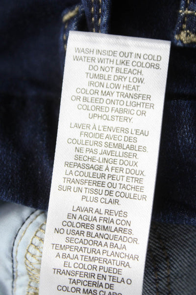 Frame Women Bootcut Jeans Blue Cotton Blend Mid Rise Button Size 28