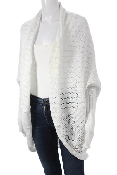 Young Fabulous & Broke Women Cardigan White V-Neck Long Sleeve Size XS