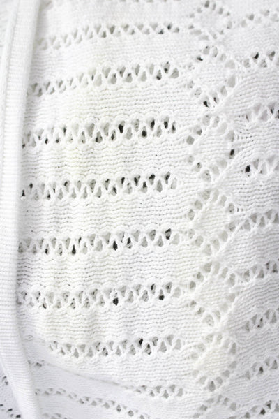 Young Fabulous & Broke Women Cardigan White V-Neck Long Sleeve Size XS