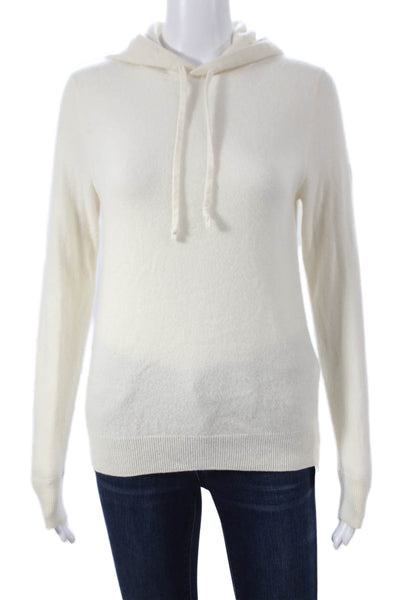 RLX Ralph Lauren Womens Cashmere V Neck Pullover Hoodie White Size S