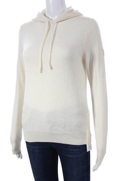 RLX Ralph Lauren Womens Cashmere V Neck Pullover Hoodie White Size S