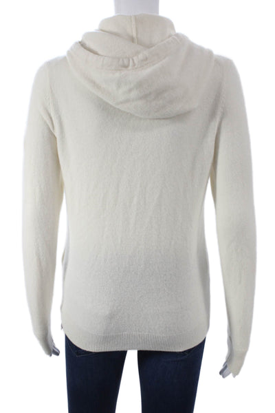RLX Ralph Lauren Womens Cashmere V Neck Pullover Hoodie White Size S