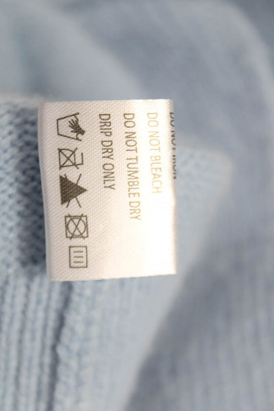 Jovonna London Women Blue Pullover Crew Neck Long Sleeve Acrylic Size S