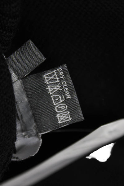 Per Se Women Merino Wool Cape Sweater Turtleneck Black Size L
