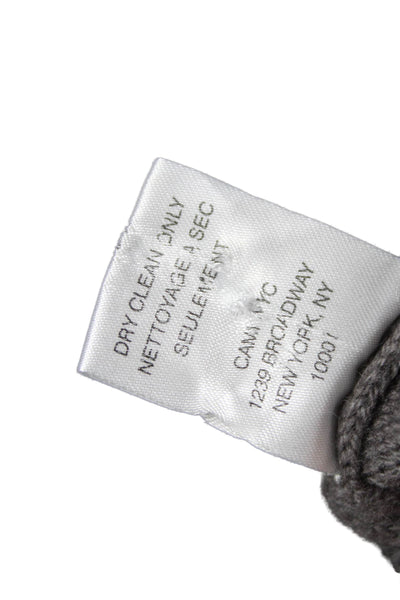 Cami NYC Womens Merino Wool V-Neck Cardigan Gray Long Sleeve Size L