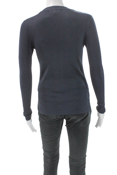 Kerri Rosenthal Women Pullover Merino Wool Colorblock Crew Neck Ivory Petites Si